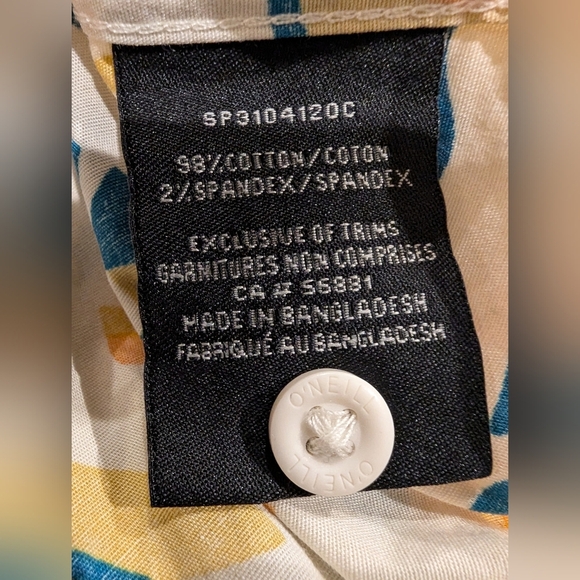 NWT O'Neill Men's Oasis Eco Short Sleeve Modern Shirt Size XL or XXL - Picture 13 of 14